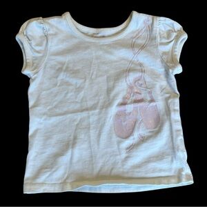 Old Navy Girls Tee with Puffed Cap Sleeves and Ballet Slipper Design 18-24 mos